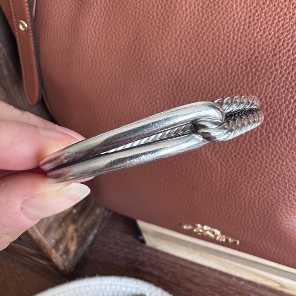 David Yurman Twist Cable bracelet bangle hinged authentic sterling silver - Picture 5 of 11